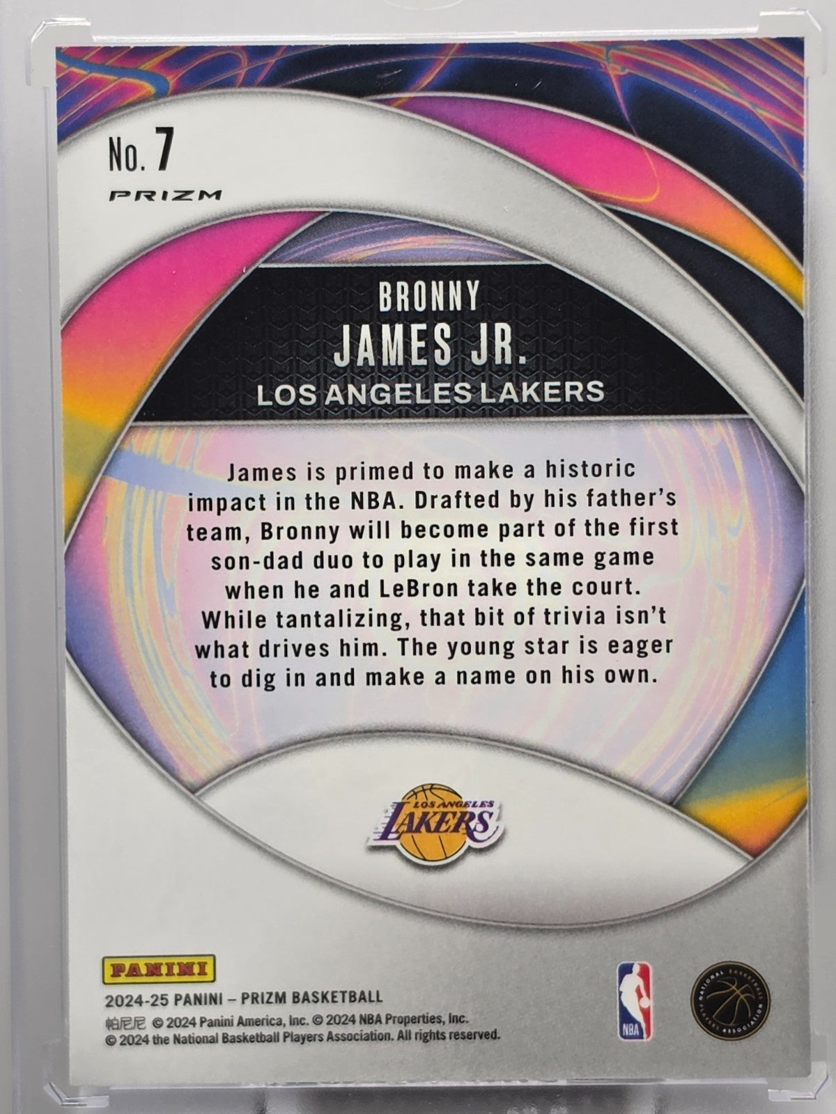 2024-25 Panini Prizm - Bronny James Jr. - Instant Impact - #7