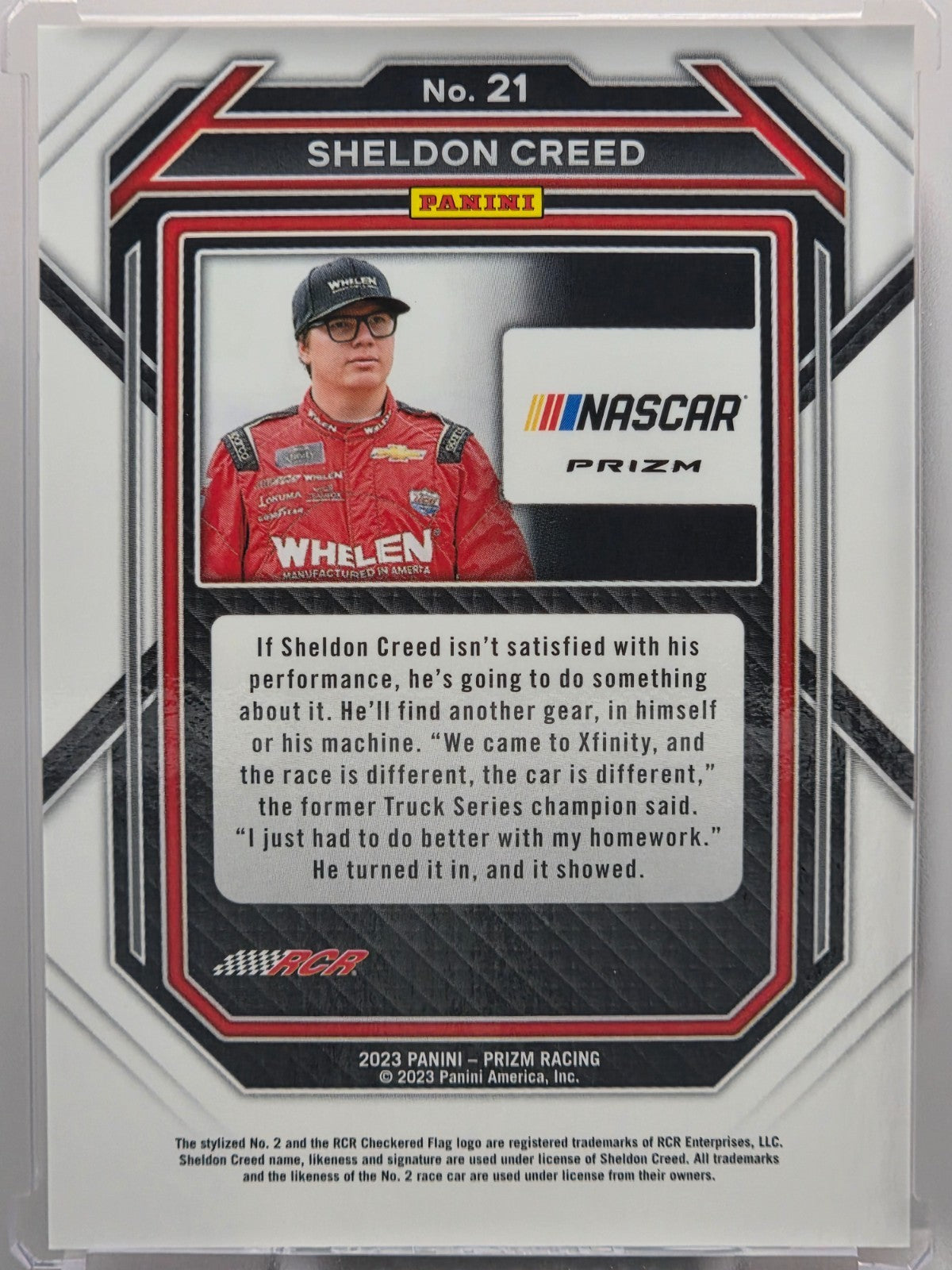 2023 Prizm Racing - Sheldon Creed - Reactive Orange - #21 - Buy 3 Get 1 Free!
