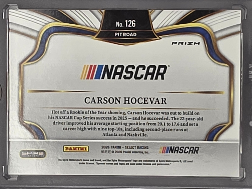 2026 Select Racing - Carson Hocevar - Pit Road - Silver Prizm #126