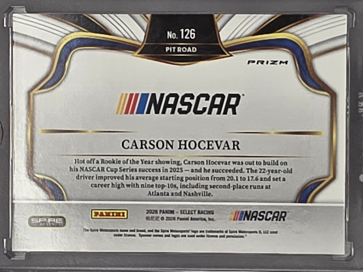2026 Select Racing - Carson Hocevar - Pit Road - Silver Prizm #126