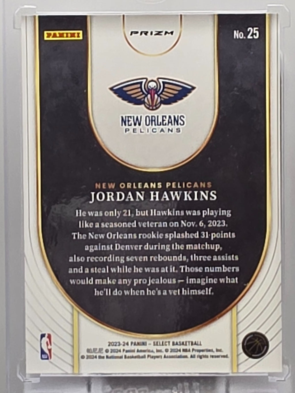 2023-24 Panini Select - Jordan Hawkins (RC) - Neon Rookies (Flash Prizm) - #25