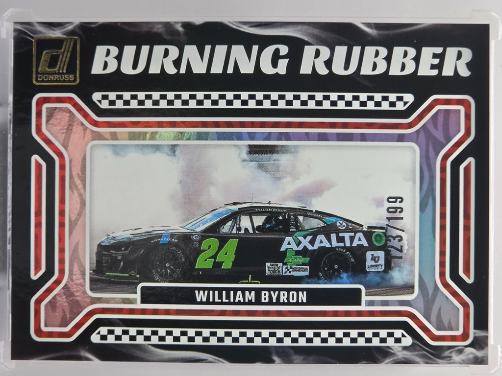 2024 Panini Donruss - William Byron - Burning Rubber /199 - #6 - Buy 3 Get 1