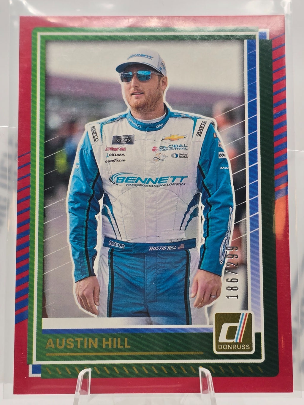 2025 Panini Donruss Racing - #74 Austin Hill  - Red  /299