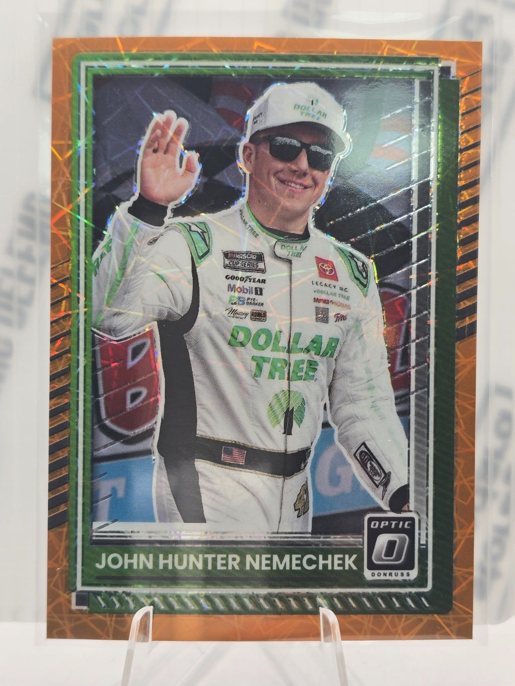 2025 Panini Donruss Racing Optic - #50 John Hunter Nemechek  - Orange Velocity