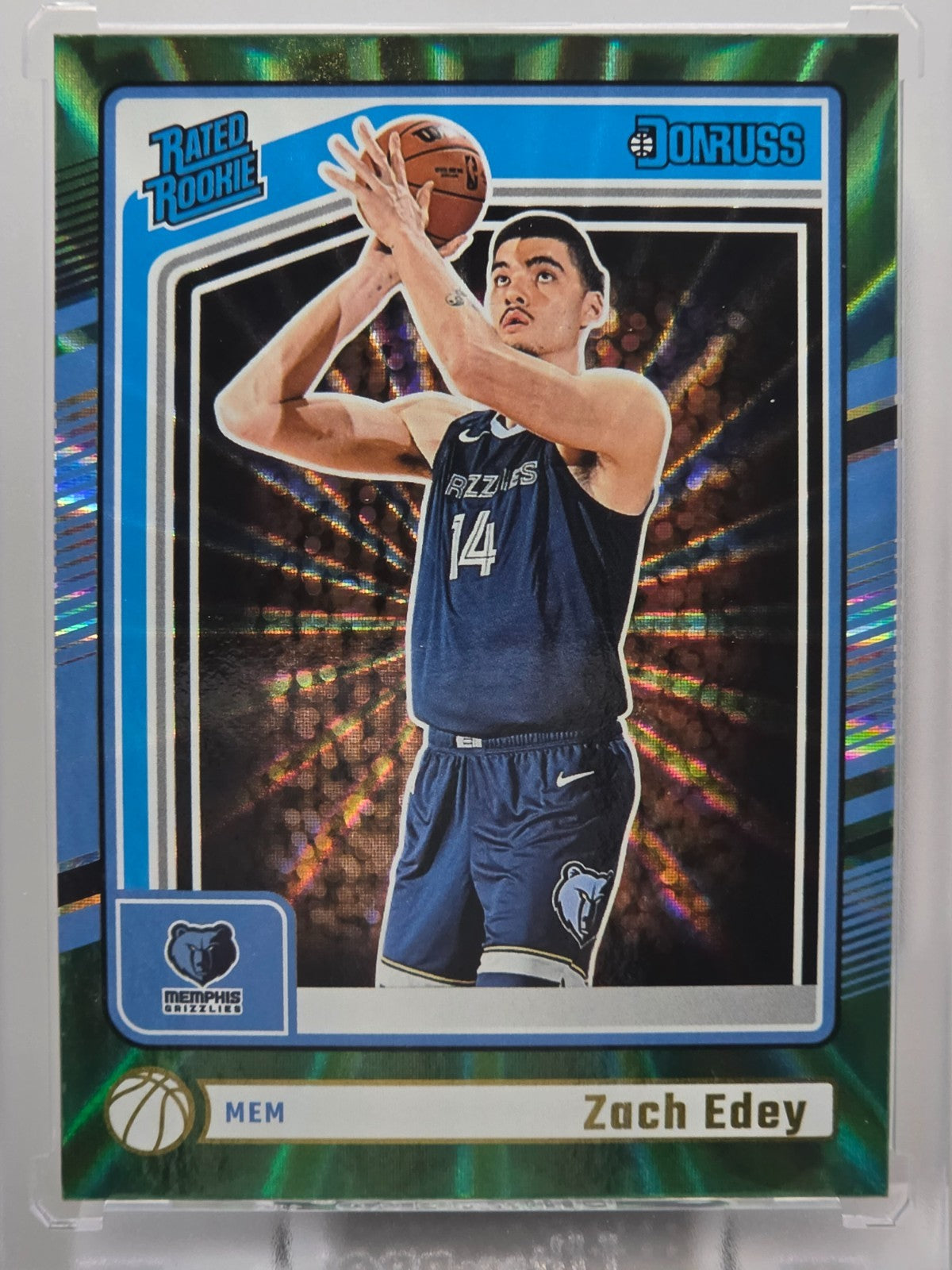 2023-24 Donruss - Zach Edey (RC) - Holo Green Laser - #239