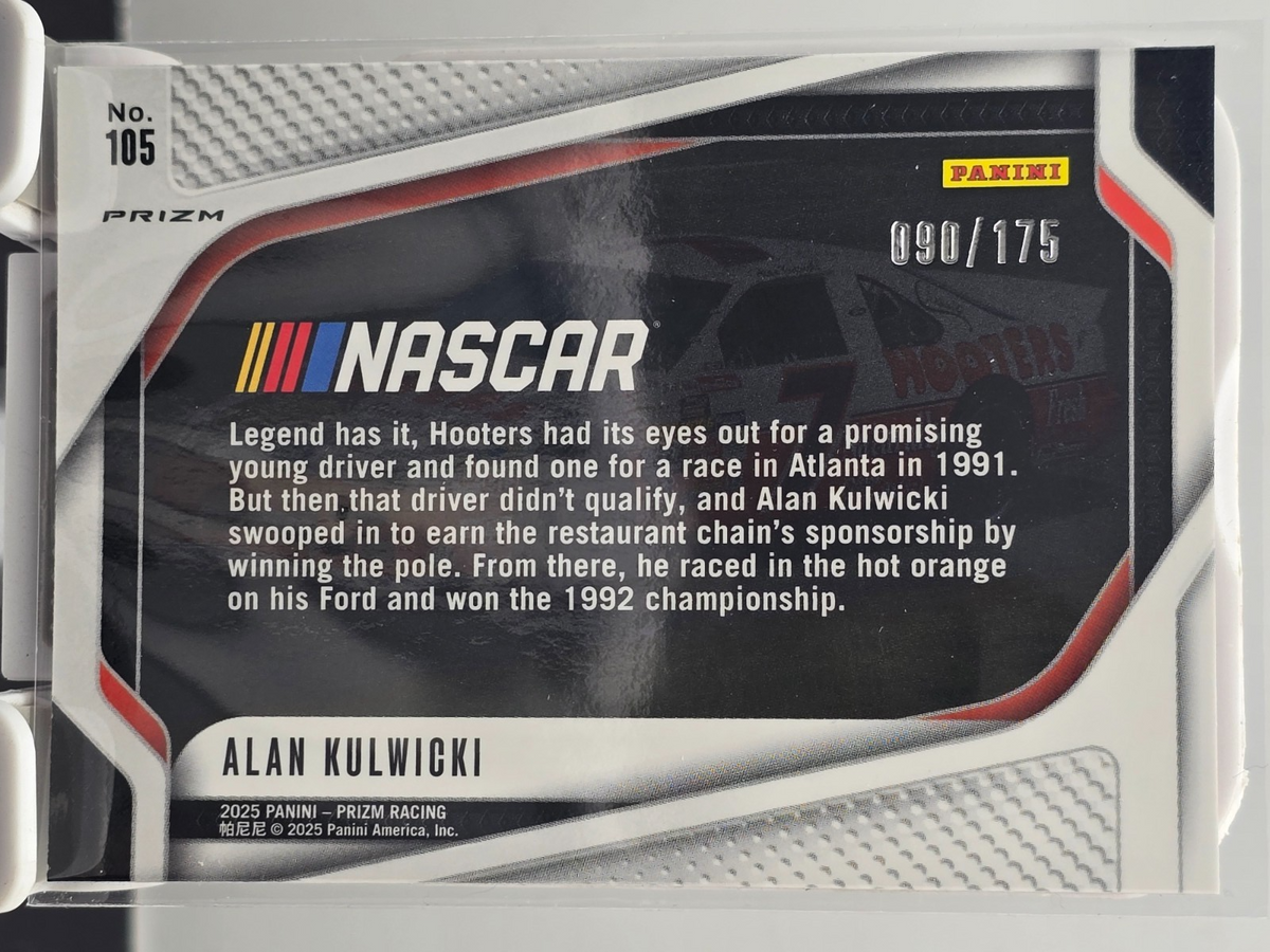2025 Prizm Racing - #105 Alan Kulwicki - Red Power /175