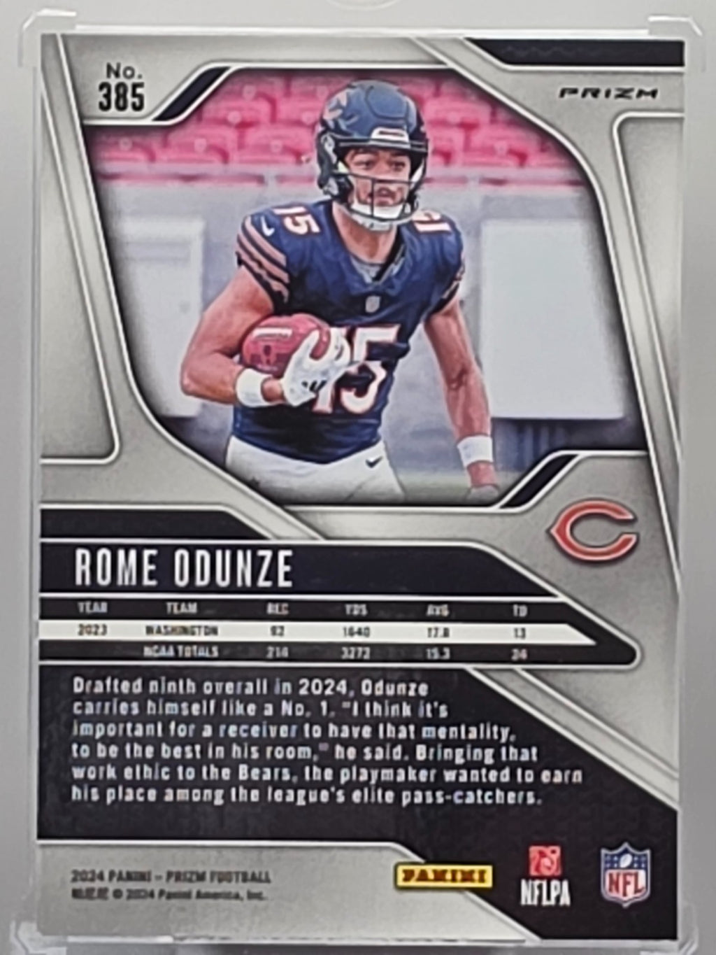 2024 Panini Prizm - Rome Odunze (RC) - Green Wave Prizm - #385