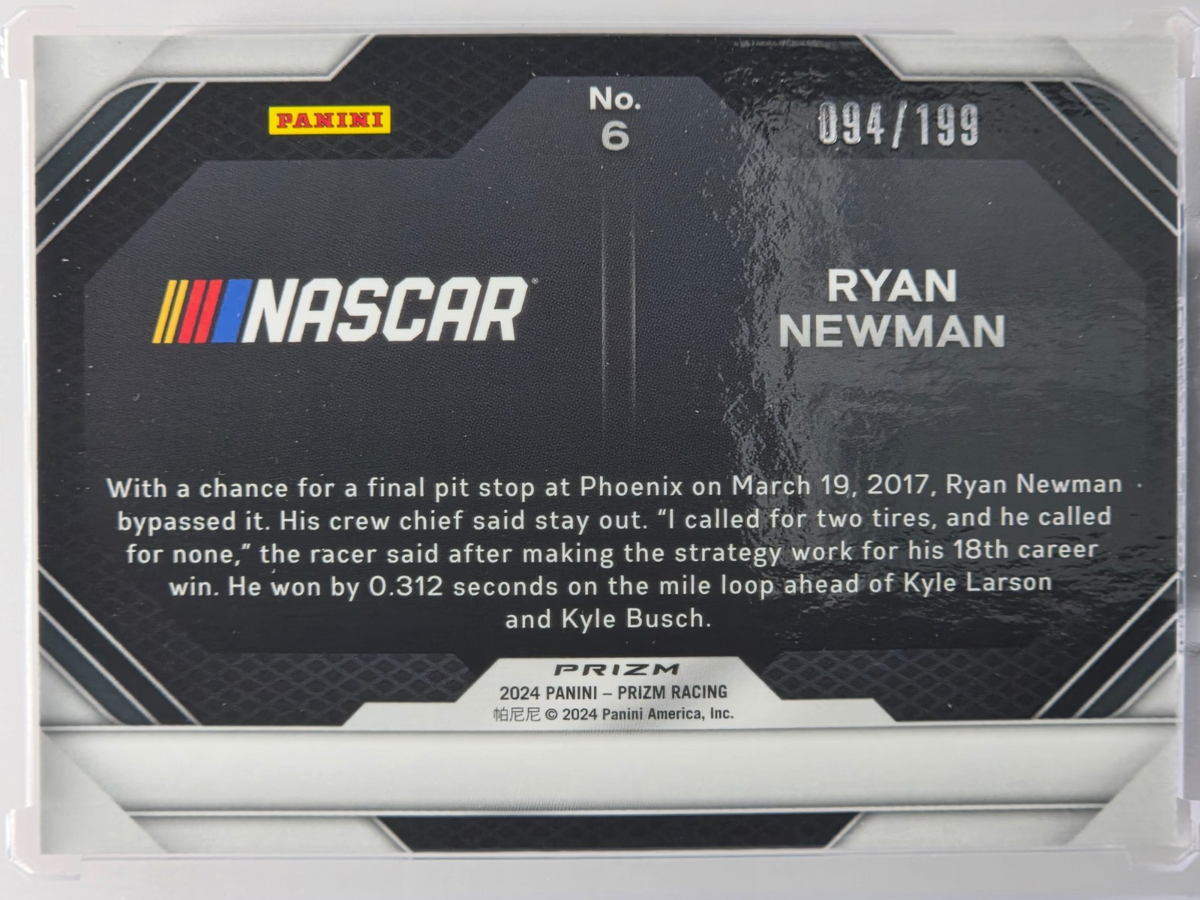 2024 Panini Prizm - Ryan Newman - Victory Lane Red /199 - #6 - Buy 3 Get 1