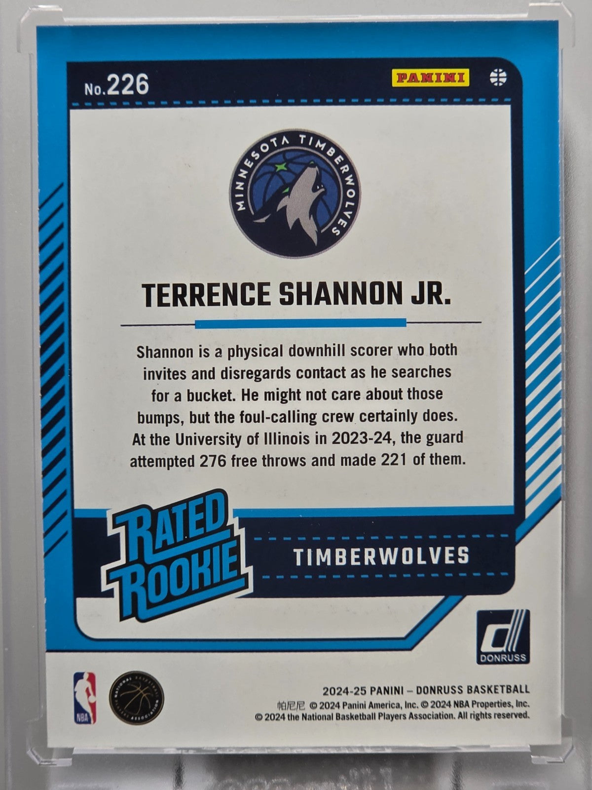 2023-24 Donruss - Terrence Shannon Jr. (RC) - Holo Green Laser - #226