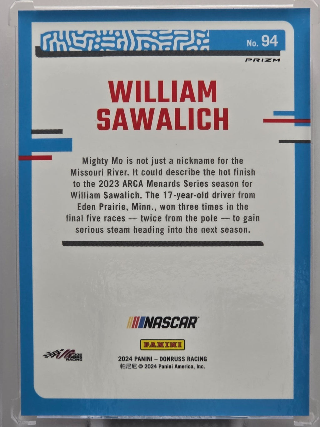 2024 Panini Donruss - William Sawalich - Orange Velocity - #94 - Buy 3 Get 1