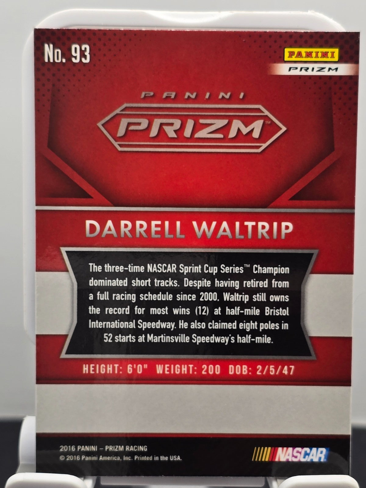 2016 Prizm Racing - #93 Darrell Waltrip - Red, White & Blue Prizm SP