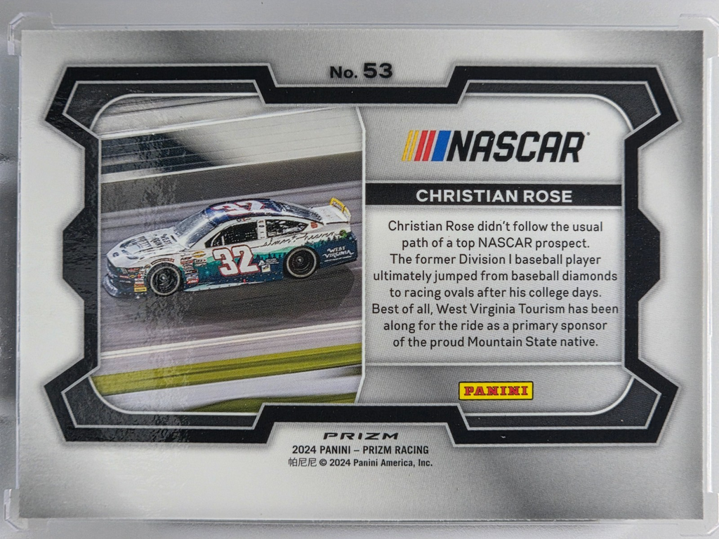 2024 Prizm Racing - Christian Rose (RC) - Green Ice Prizm - #53 - Buy 3 Get 1!