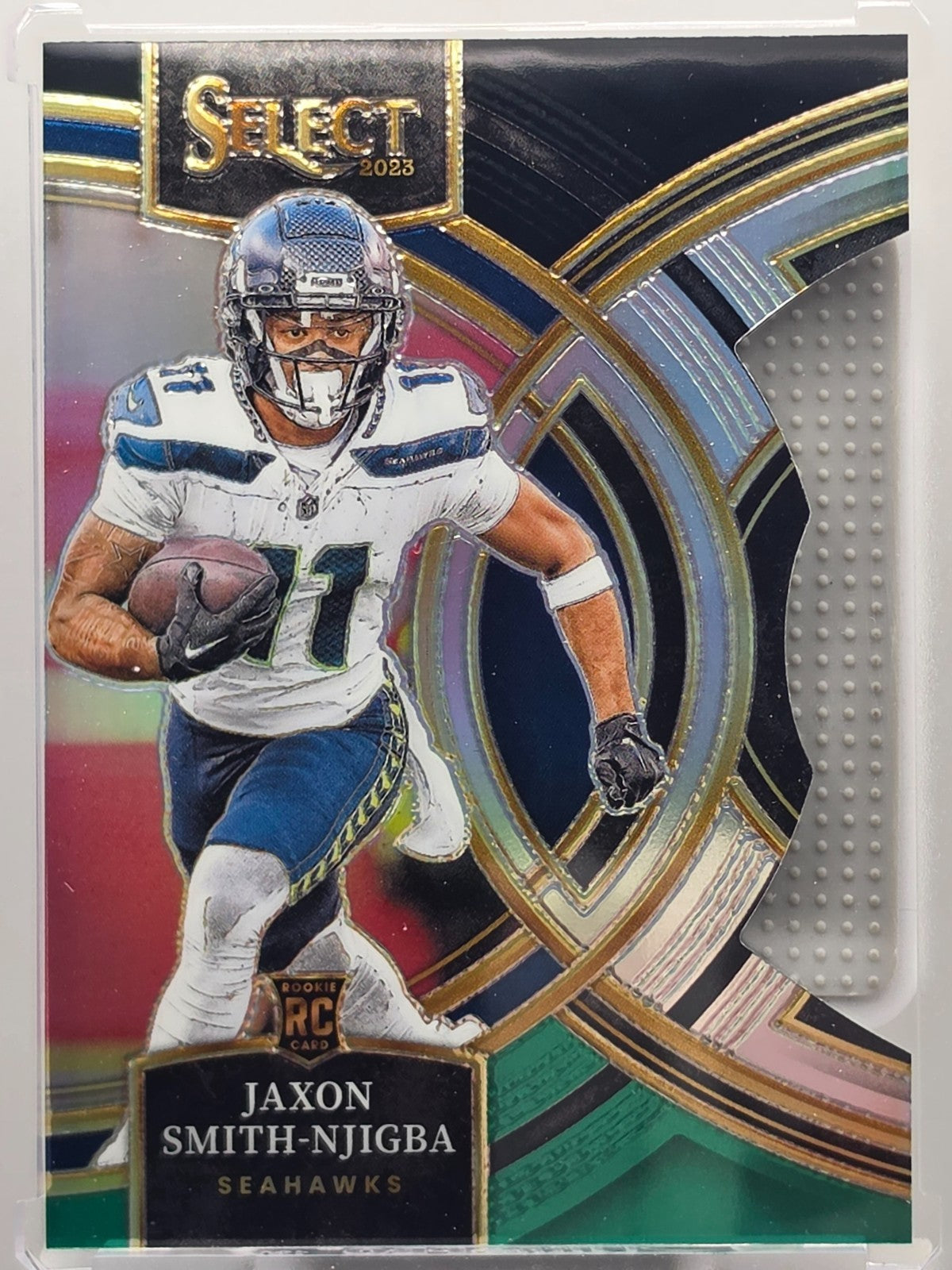 2023 Panini Select - Jaxon Smith-Njigba (RC) - Green & Black Die-Cut - #174