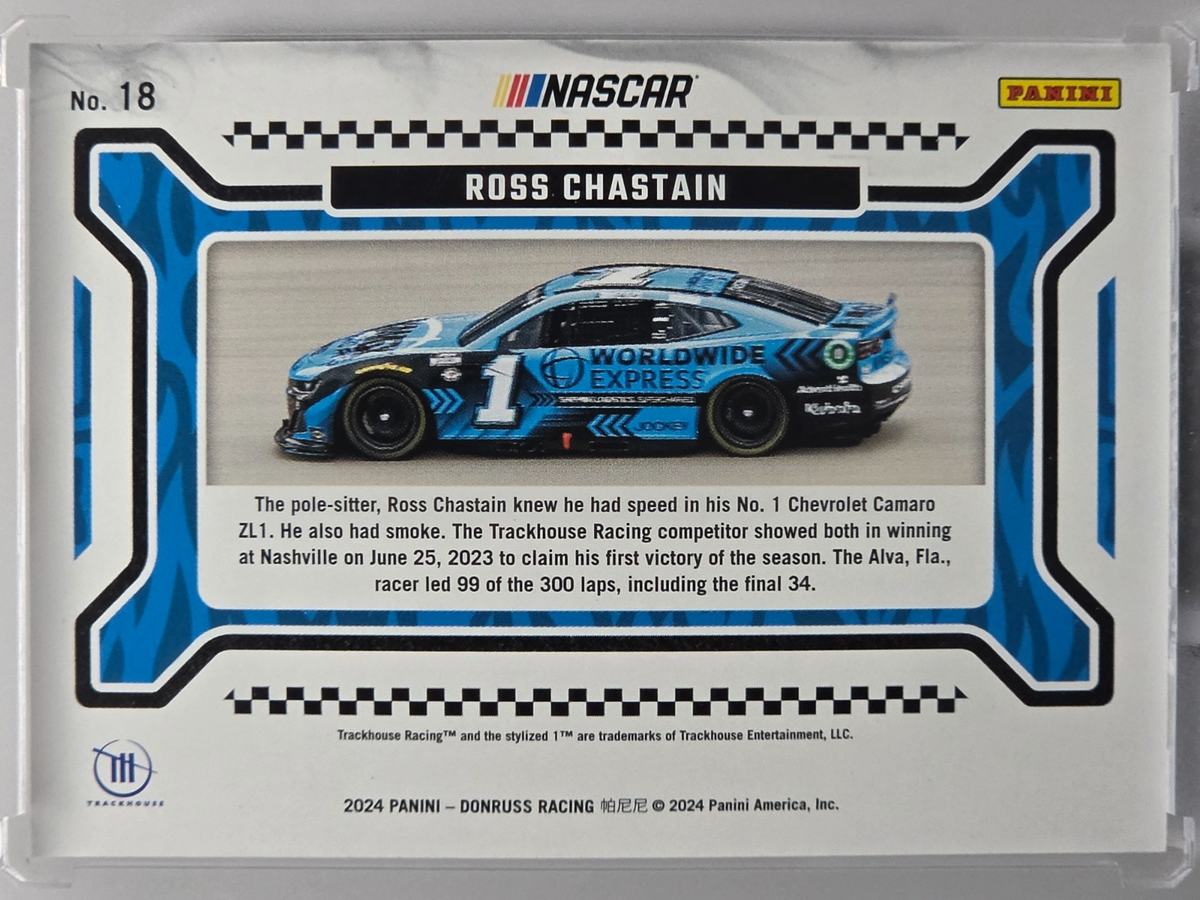 2024 Panini Donruss - Ross Chastain - Burning Rubber /199 - #18 - Buy 3 Get 1