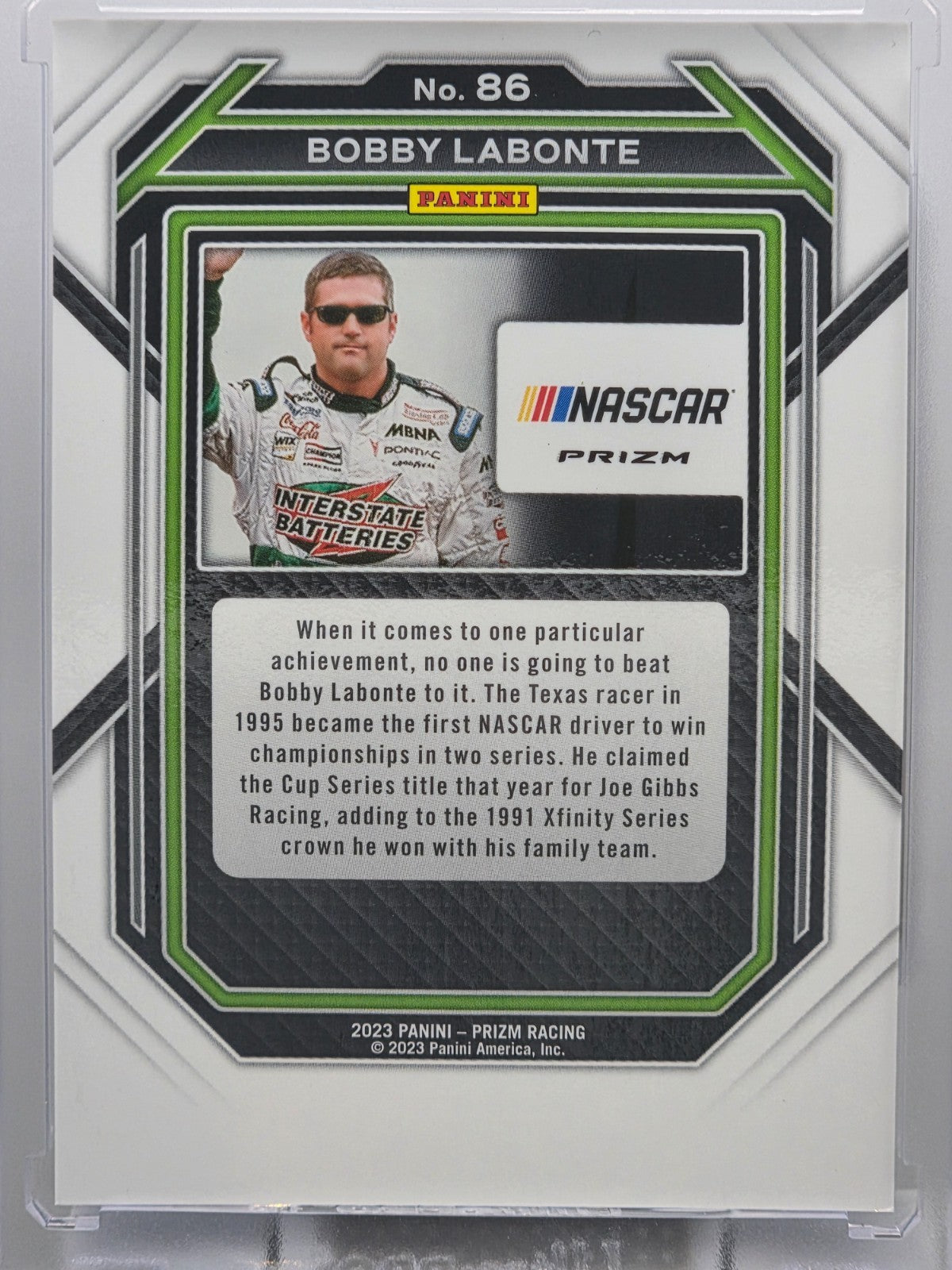 2023 Prizm Racing - Bobby Labonte - Blue & Carolina Blue Hyper Prizm - #86