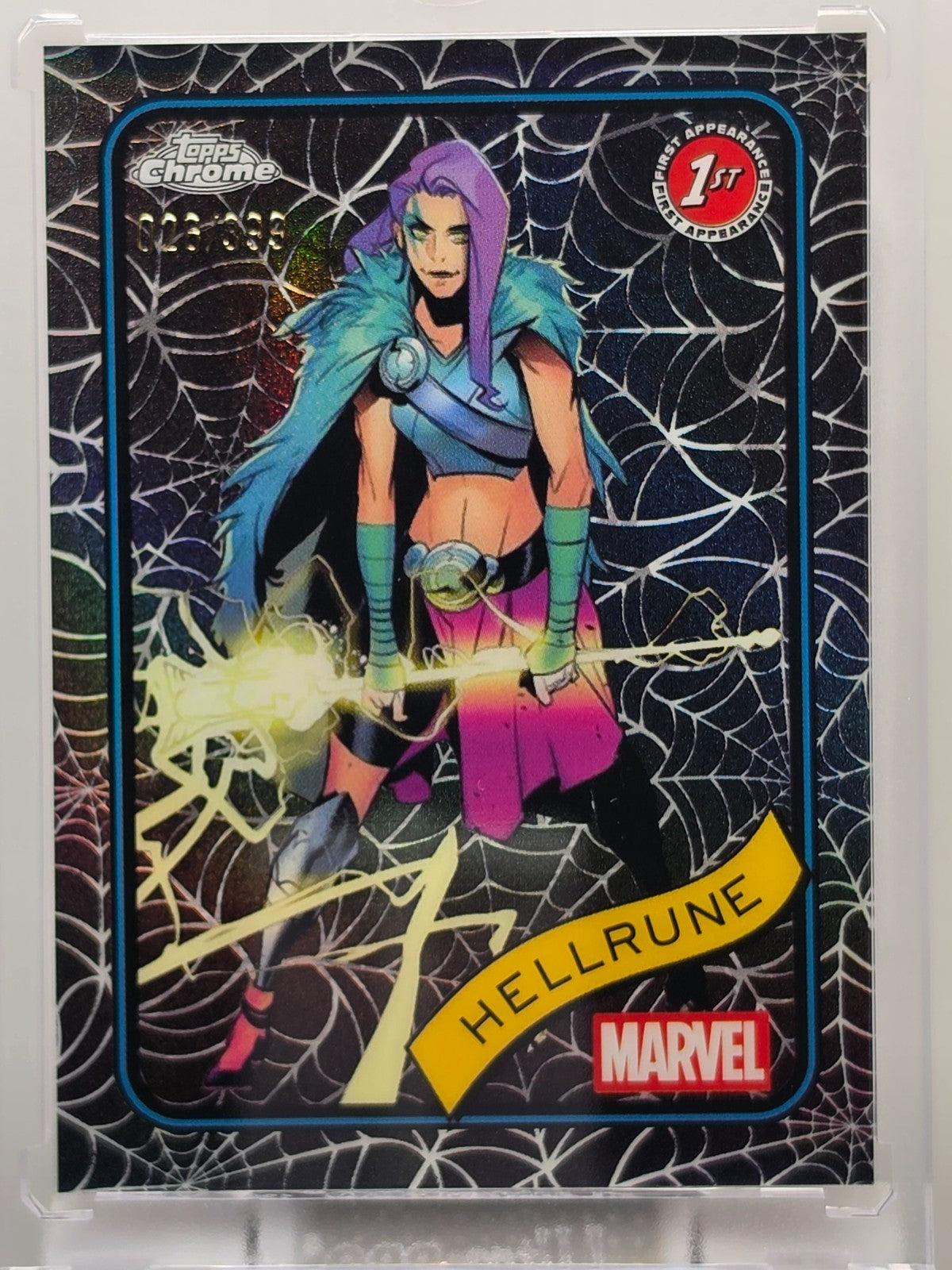 2025 Topps Chrome Marvel - Hellrune - Spider Web Refractor /399 - #199