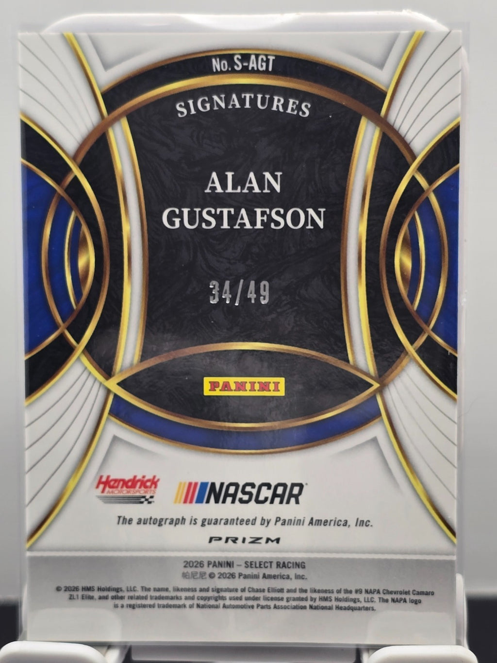 2026 Select Racing - Alan Gustafson - #S-AGT Signatures Purple /49