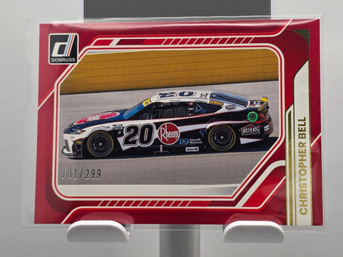 #158 Christopher Bell (Rides) - Red Base /299 - 2026 Donruss NASCAR Racing