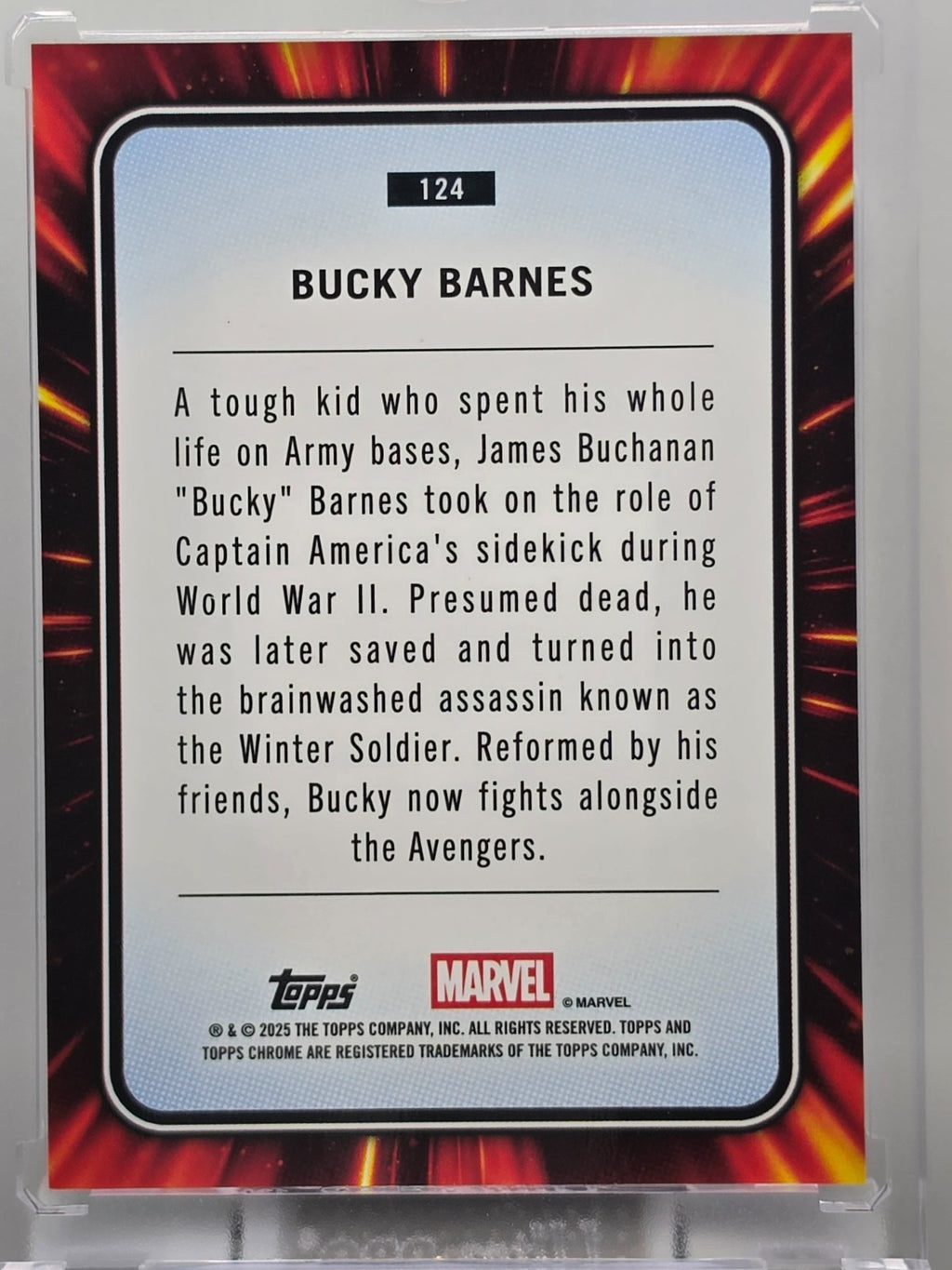2025 Topps Chrome Marvel - Bucky Barnes - Blue & Green /199 - #124