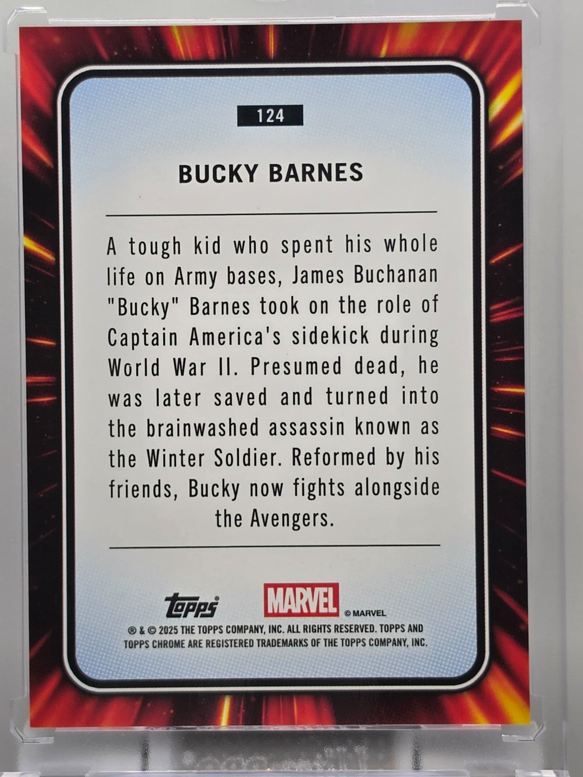 2025 Topps Chrome Marvel - Bucky Barnes - Blue & Green /199 - #124