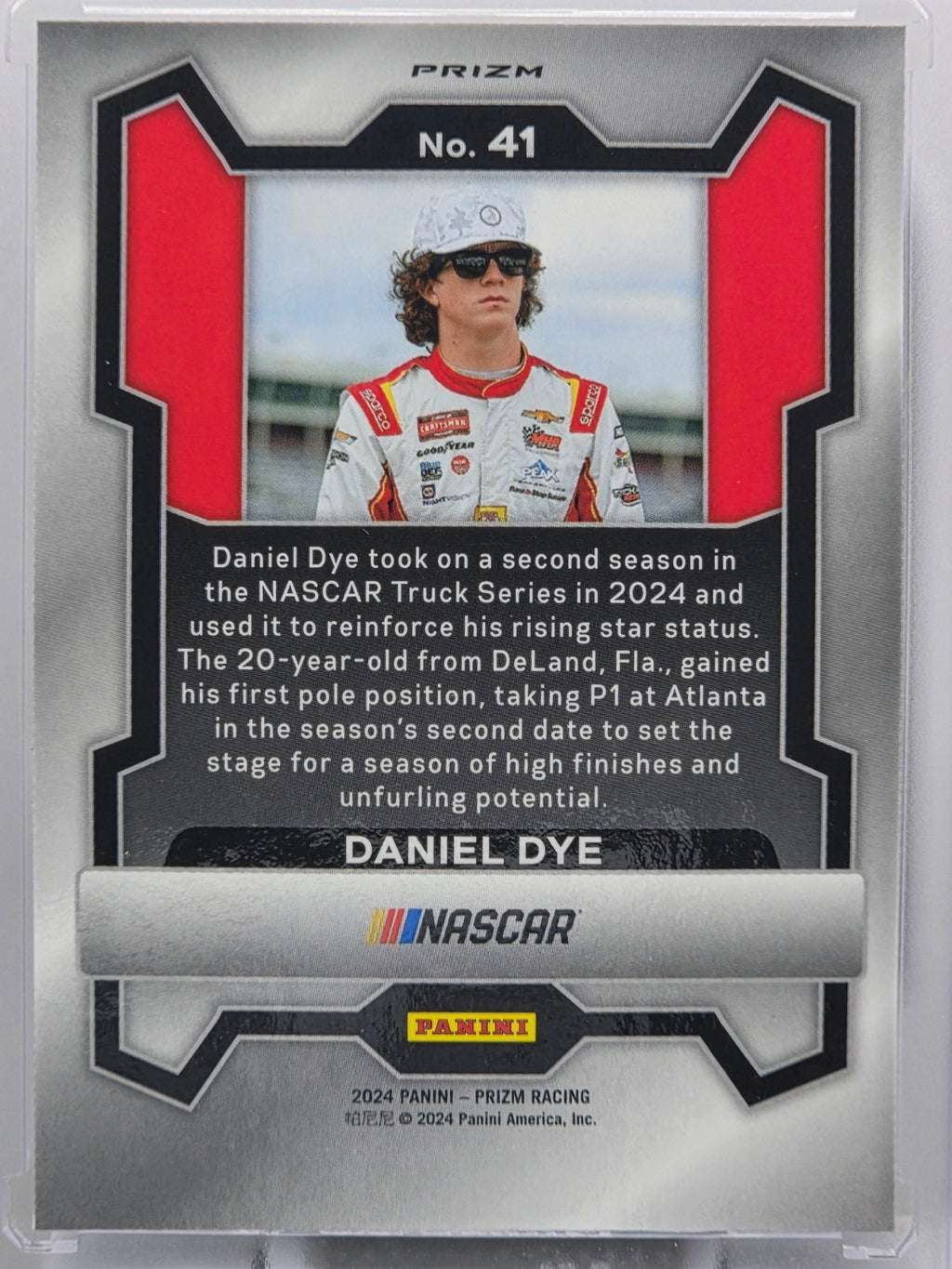 2024 Prizm Racing - Daniel Dye - Blue Ice Prizm - #41 - Buy 3 Get 1 Free!