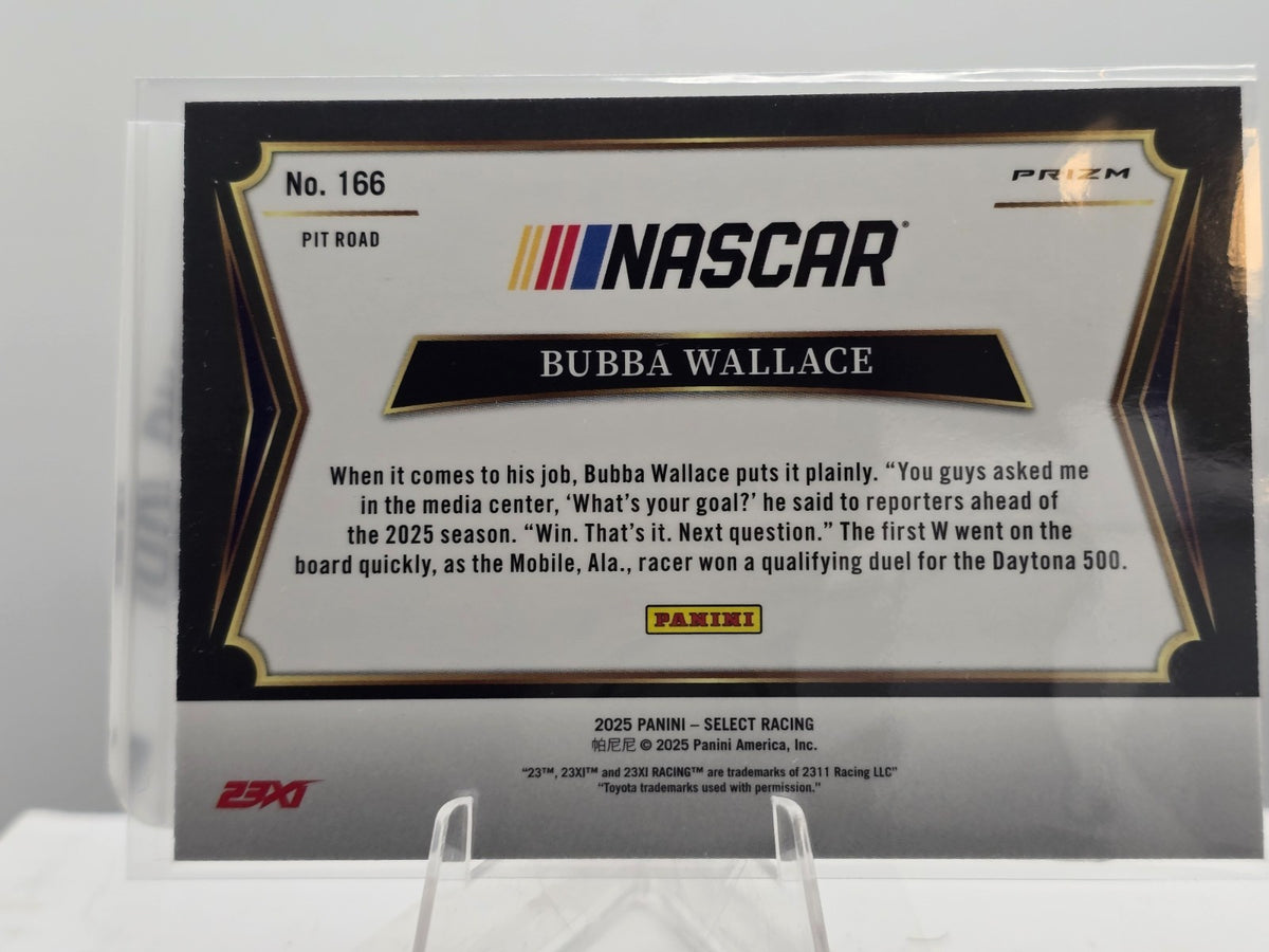 2025 Panini Select NASCAR - #166 Bubba Wallace - Pitroad Tri-Color Prizm
