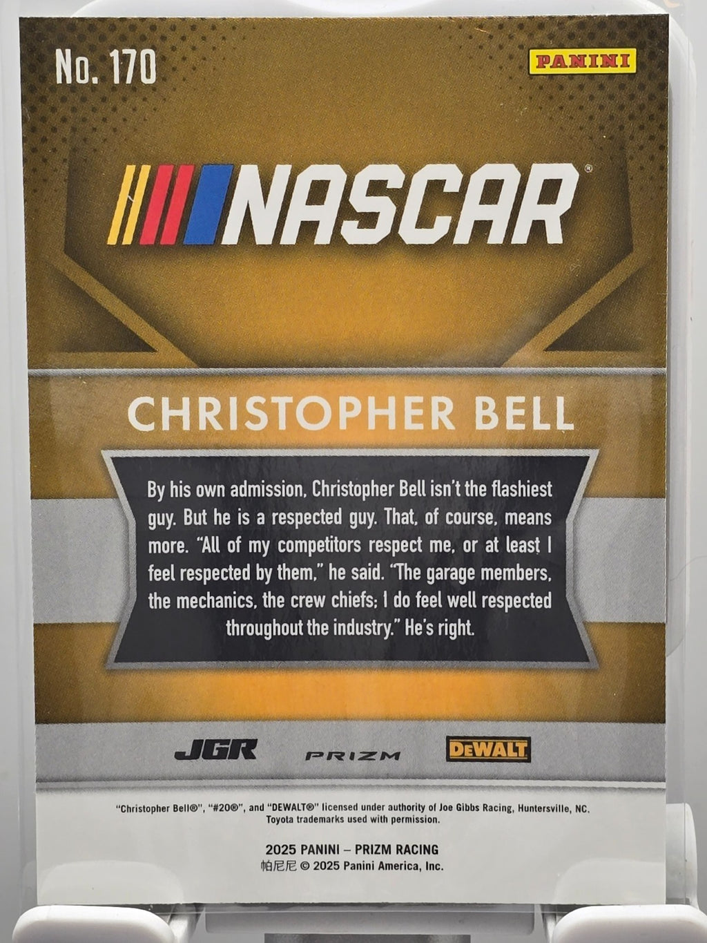 2025 Prizm Racing - #170 Christopher Bell - Throwback - Green Cracked Ice