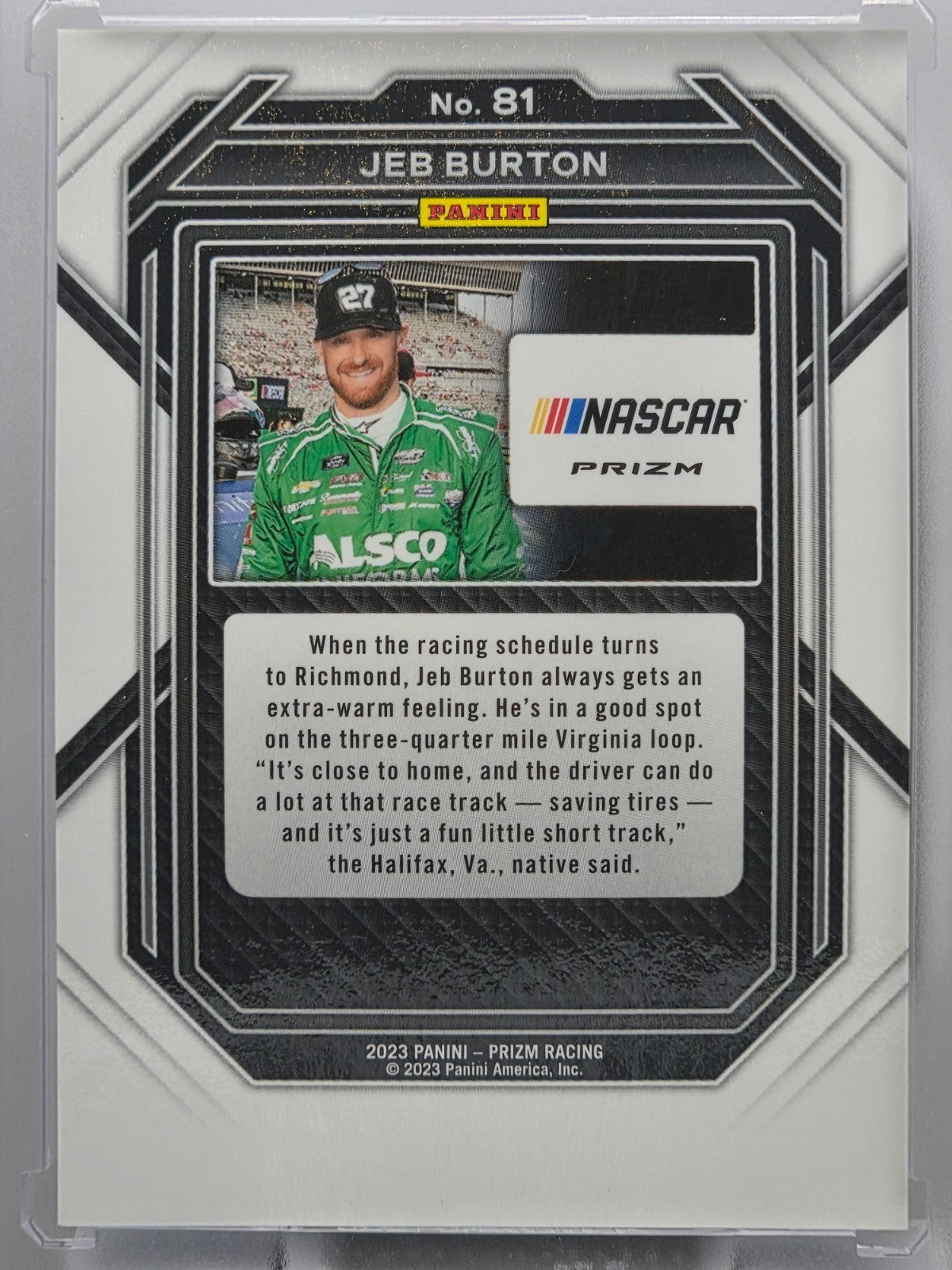 2023 Prizm Racing - Jeb Burton - Blue & Carolina Blue Hyper Prizm - #81