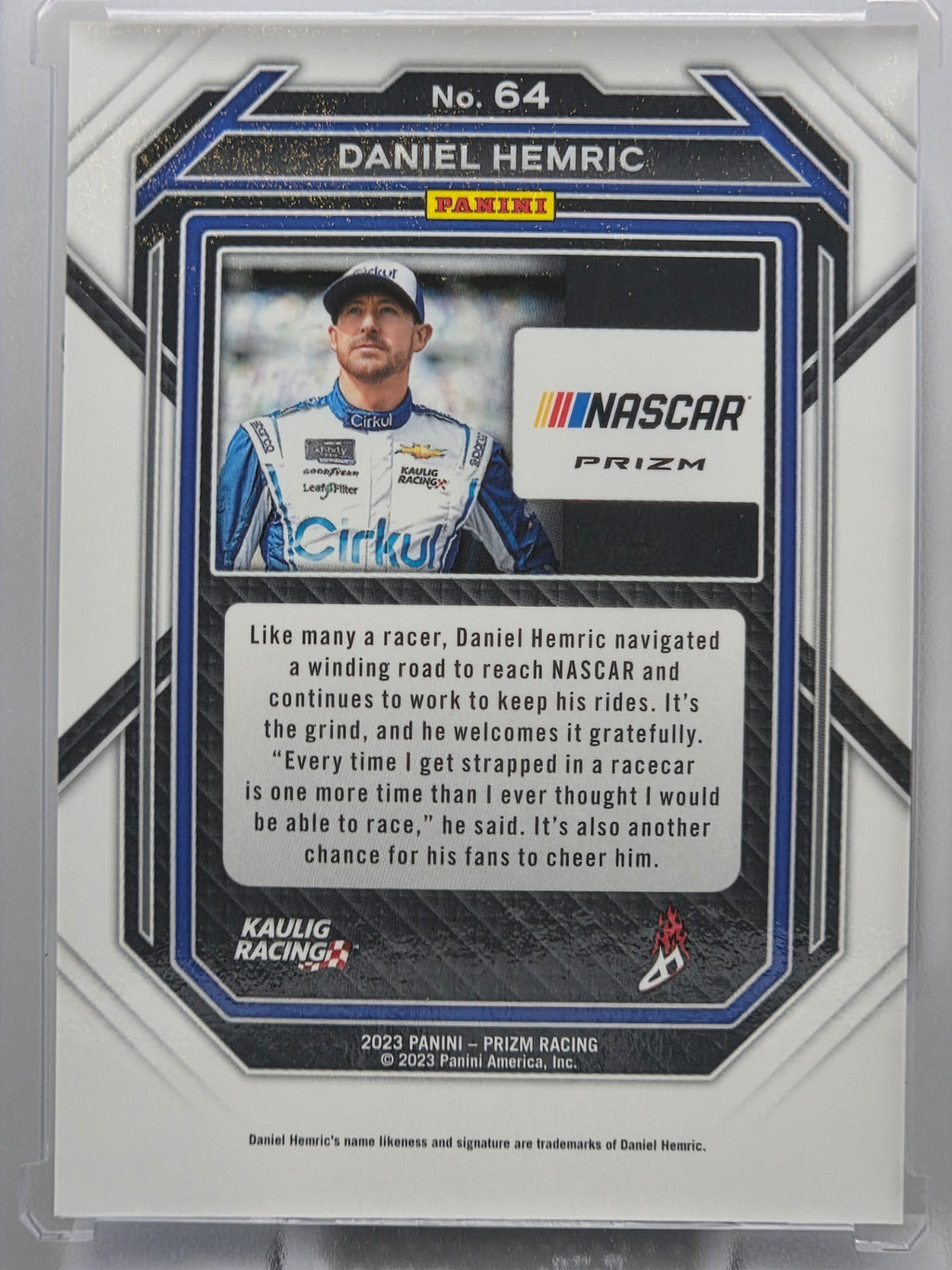 2023 Prizm Racing - Daniel Hemric - Blue & Carolina Blue Hyper Prizm - #64