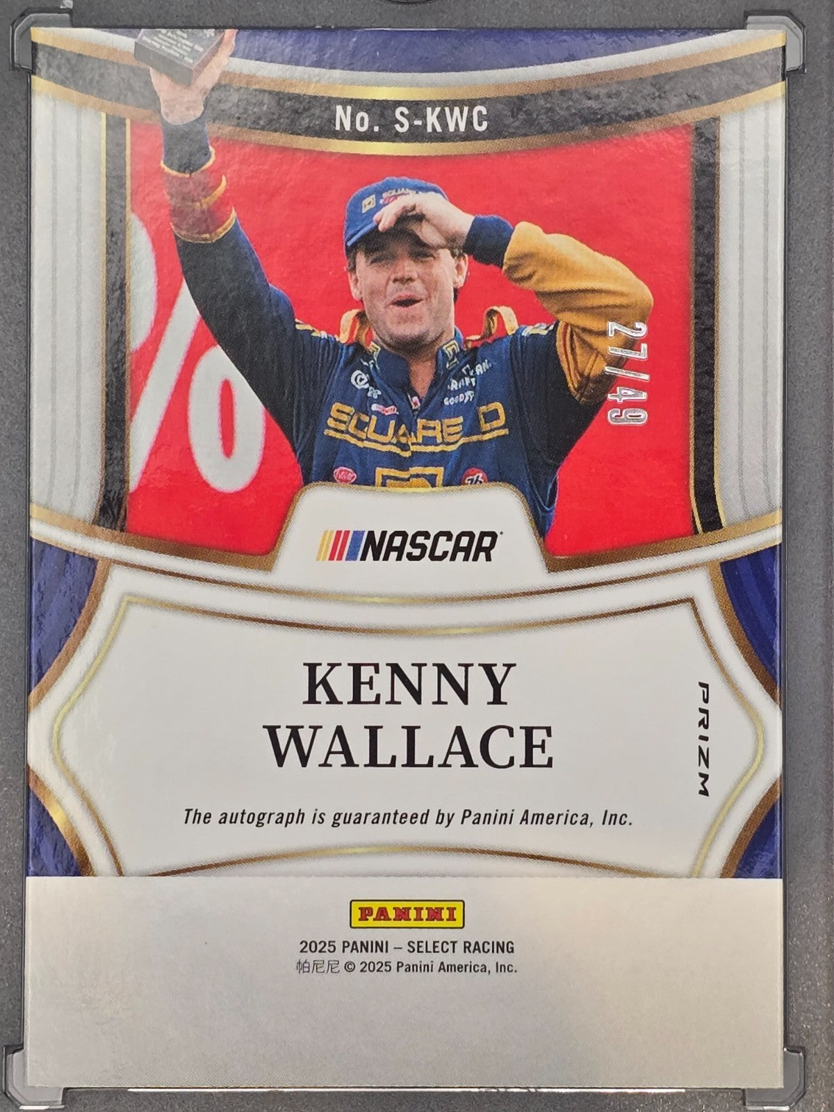 2025 Panini Select - Kenny Wallace - Signatures /49 - #S-KWC