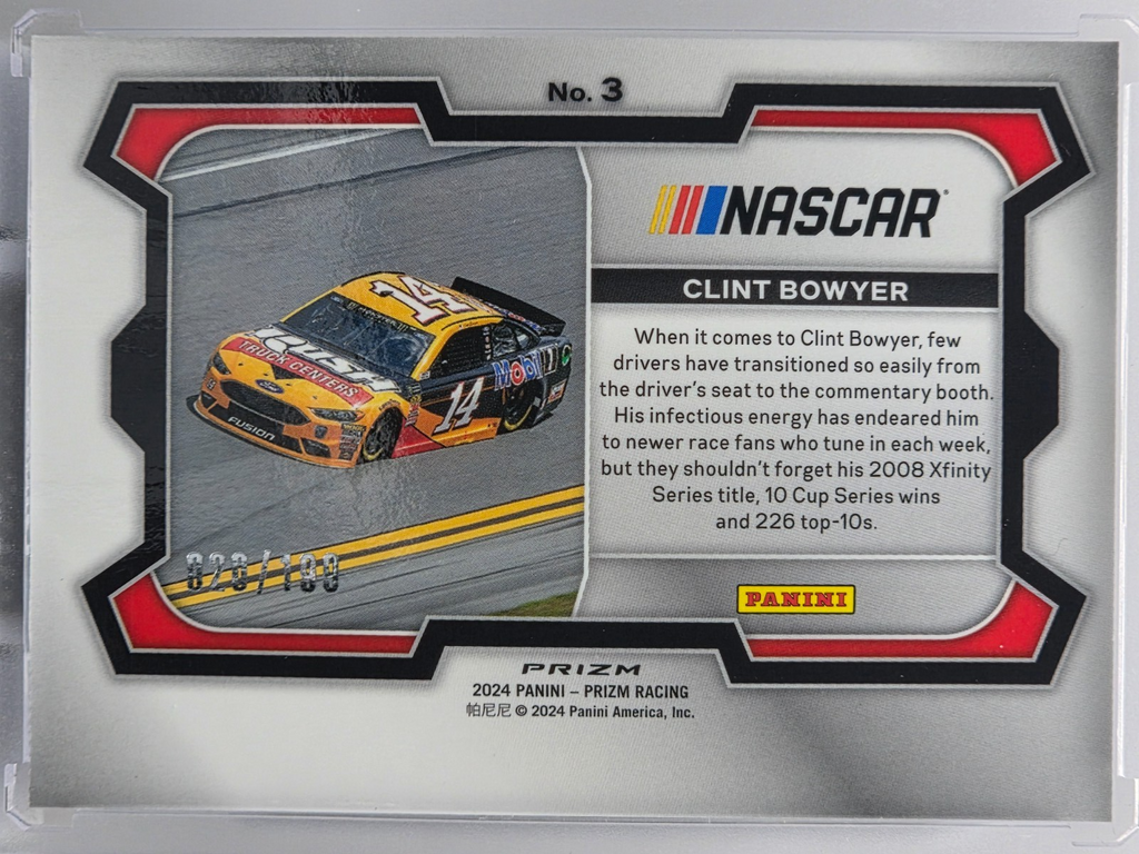 2024 Prizm Racing - Clint Bowyer - Blue Prizm /199 - #3 - Buy 3 Get 1 Free!