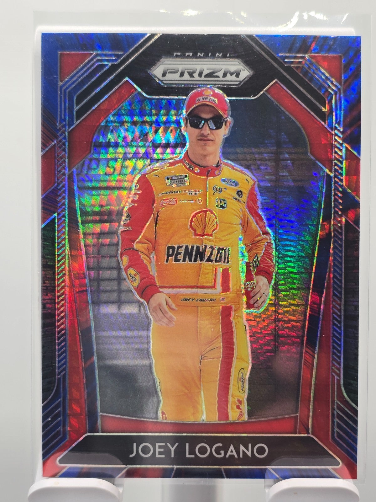 2020 Panini Prizm  - #13 Joey Logano - Blue Hyper Prizm