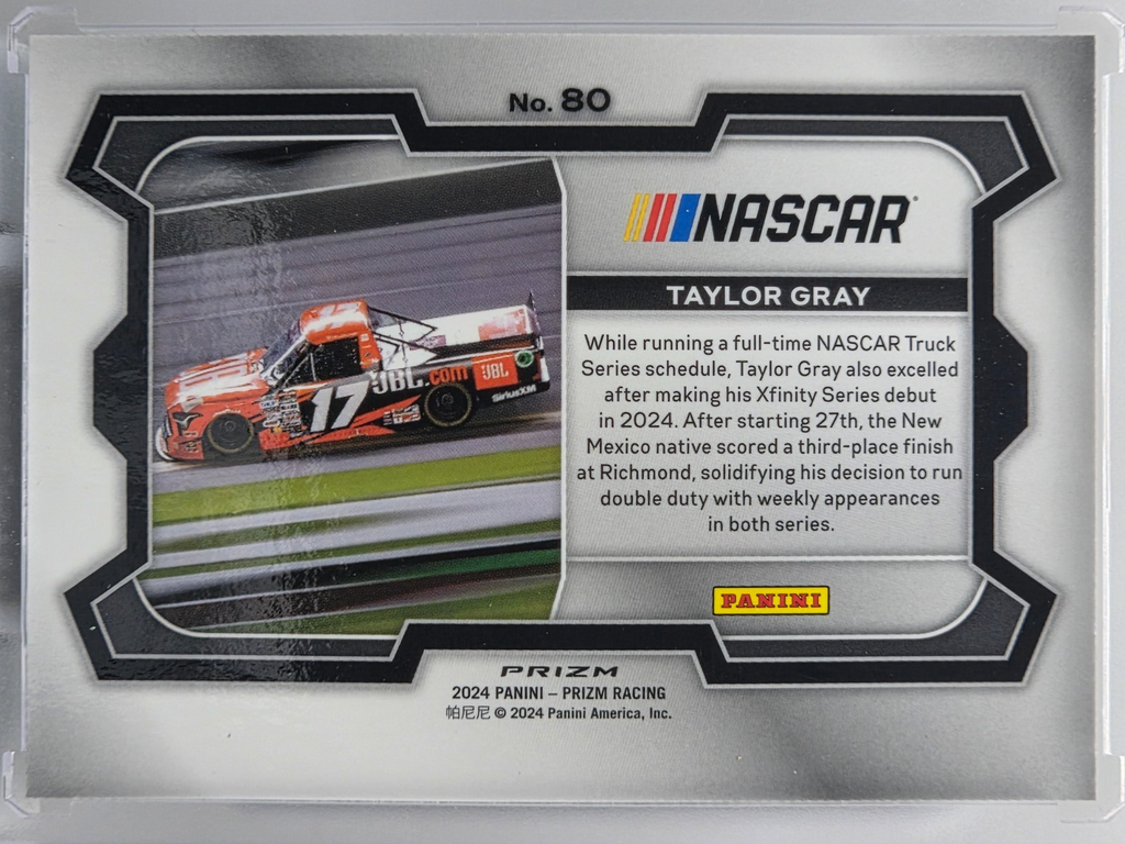 2024 Prizm Racing - Taylor Gray - Green Ice Prizm - #80 - Buy 3 Get 1!