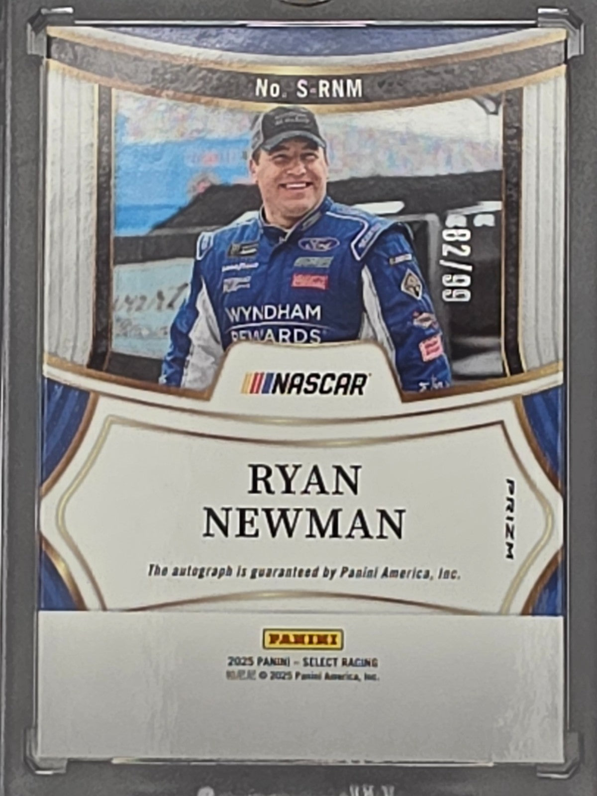 2025 Select Racing - Ryan Newman - Signatures - Blue /99 - #S-RNM