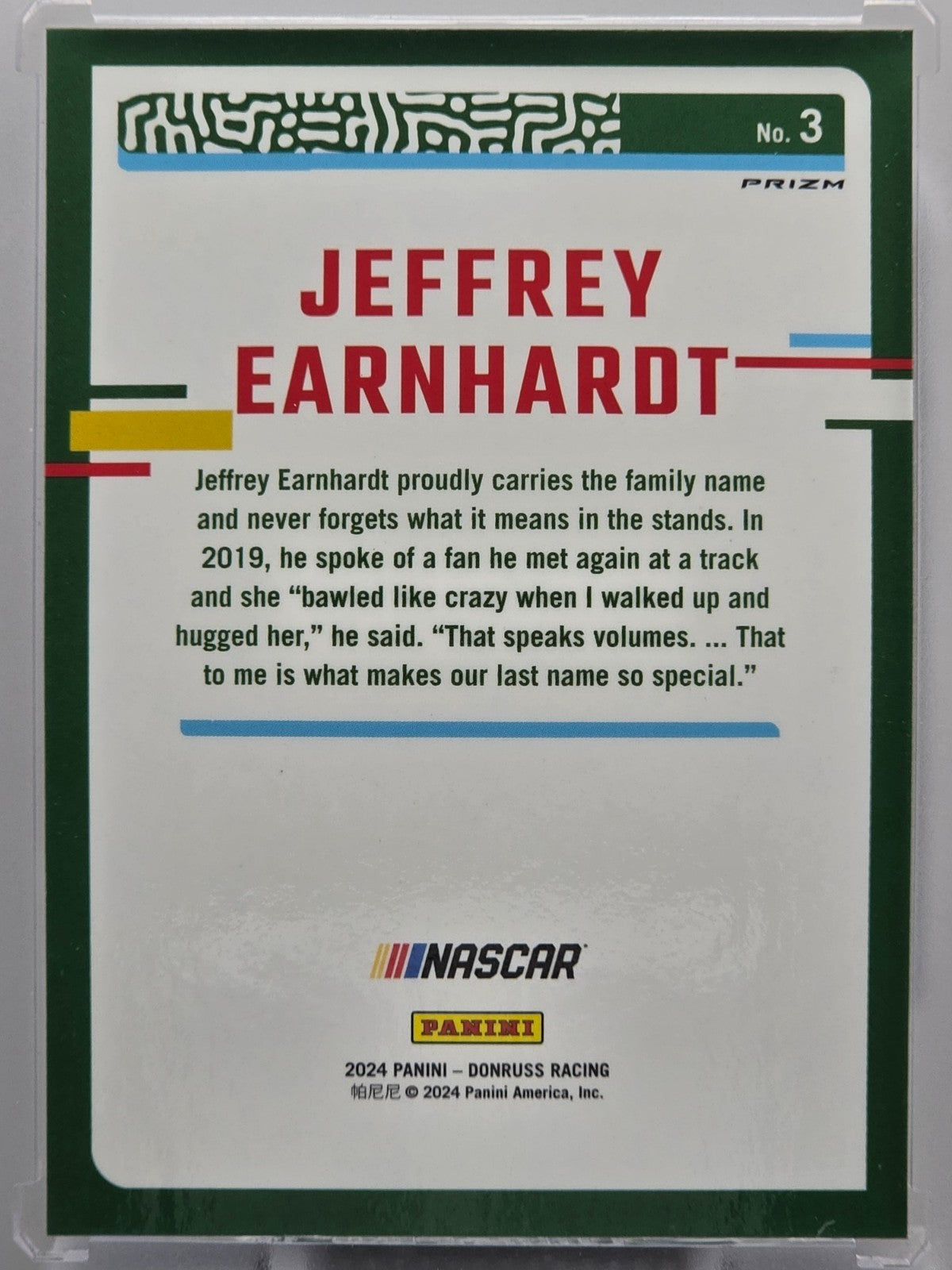 2024 Panini Donruss - Jeffrey Earnhardt - Blue Velocity - #3 - Buy 3 Get 1