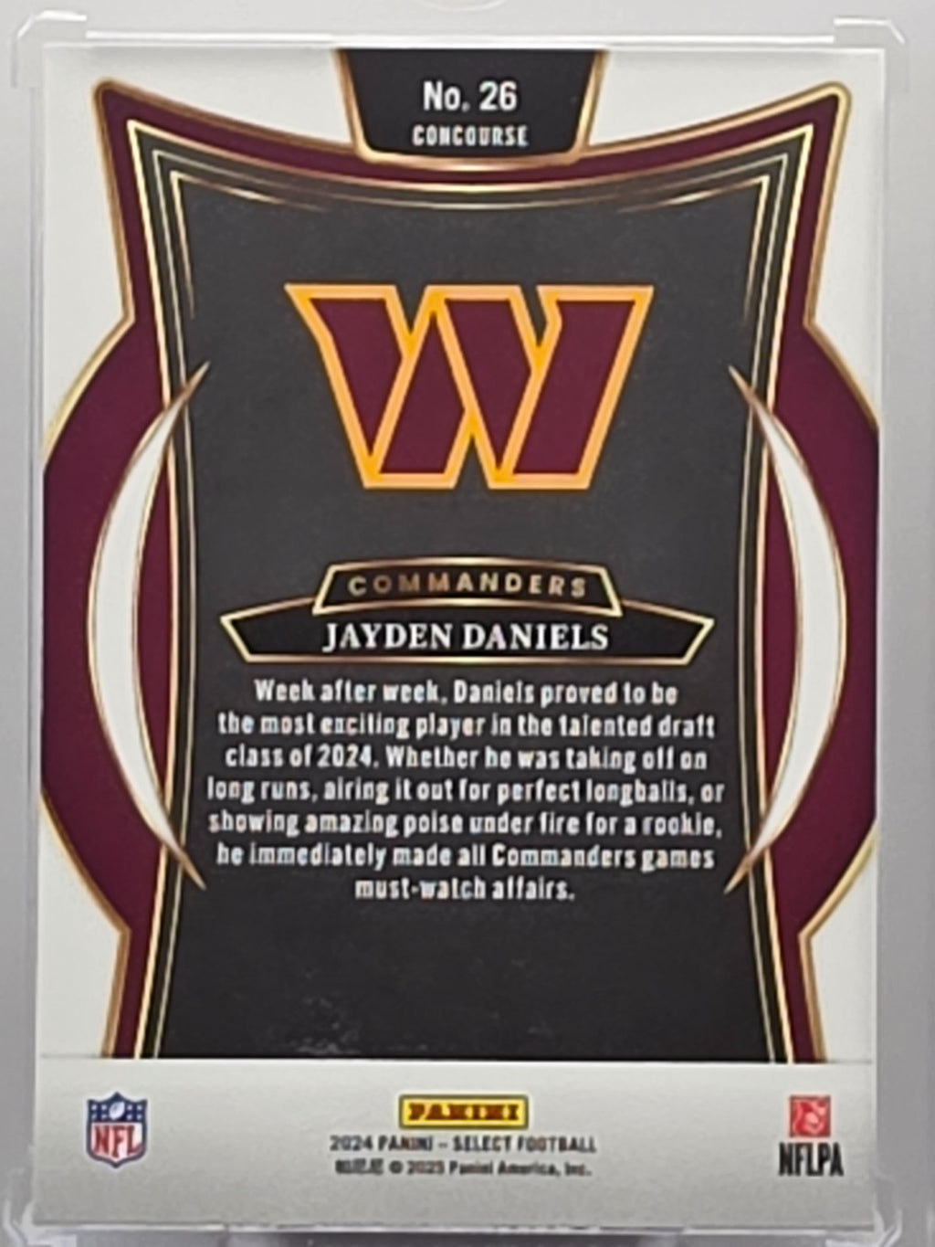 2024 Panini Select - Jayden Daniels (RC) - Base - #26