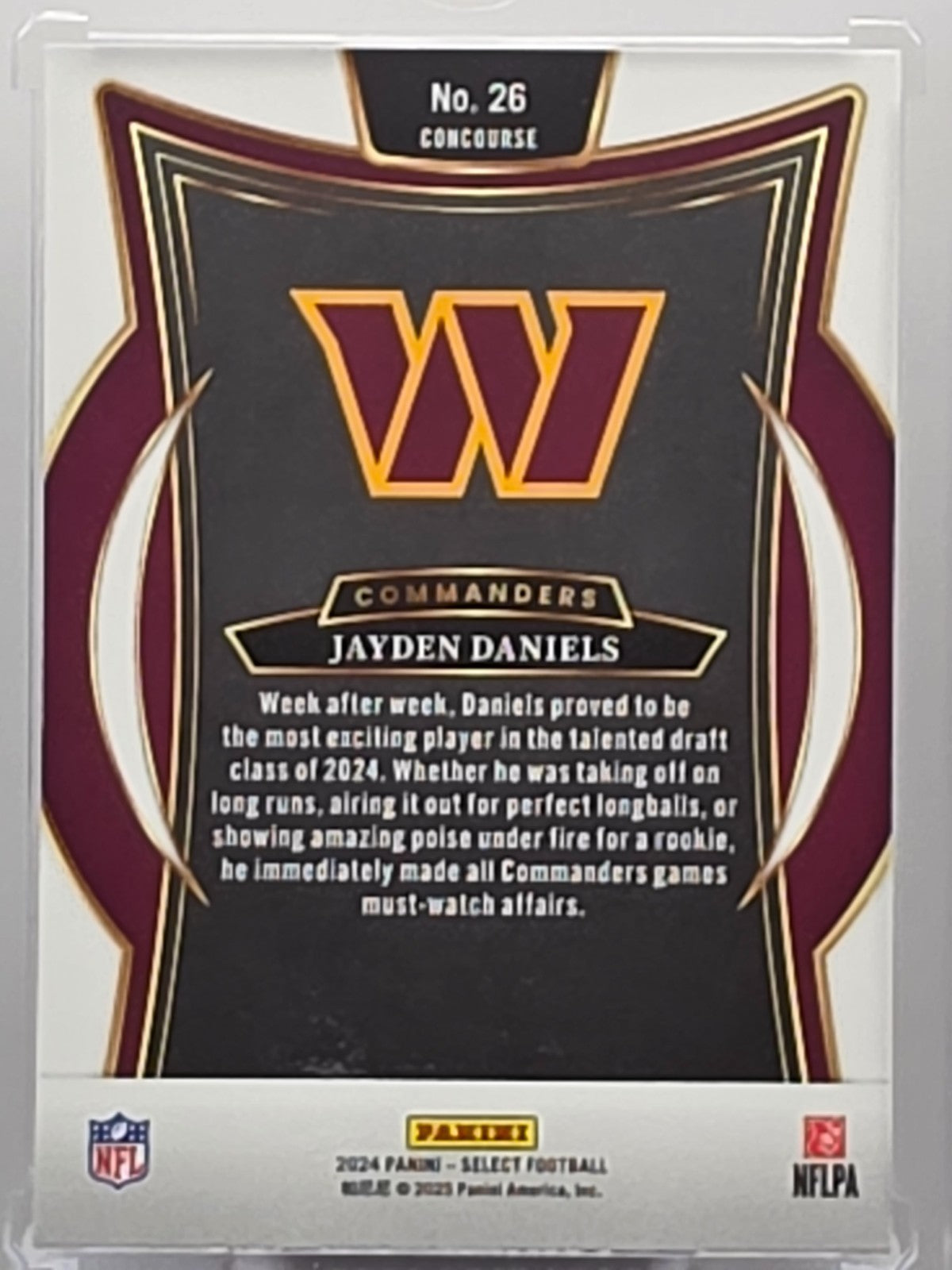2024 Panini Select - Jayden Daniels (RC) - Base - #26