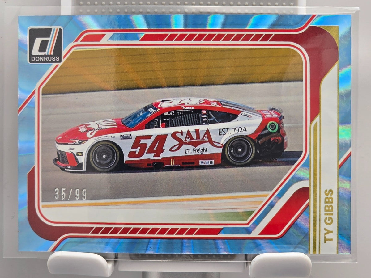 2026 Donruss NASCAR Racing - #156 Ty Gibbs - Blue Laser Base /99