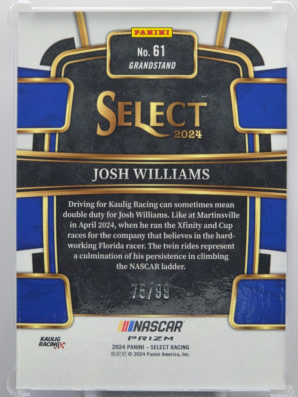 2024 Panini Select - Josh Williams - White Prizm /99 - #61 - Buy 3 Get 1