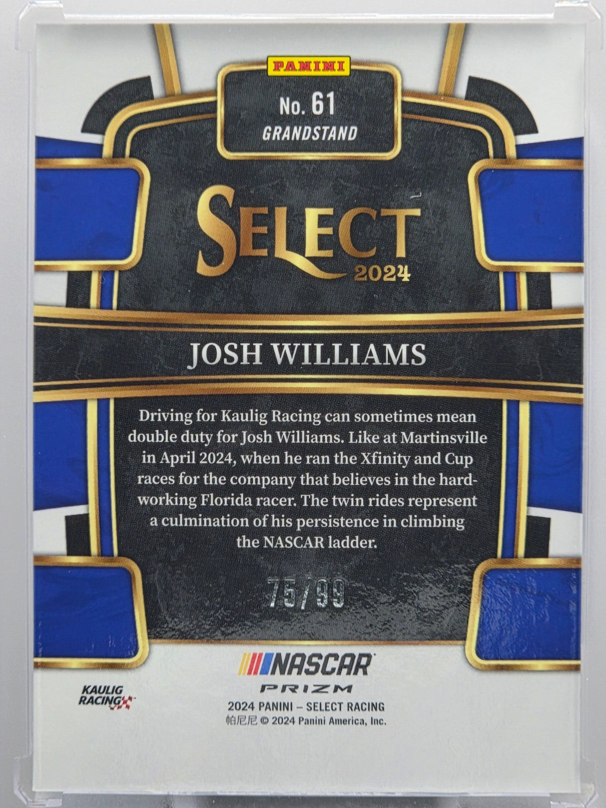 2024 Panini Select - Josh Williams - White Prizm /99 - #61 - Buy 3 Get 1