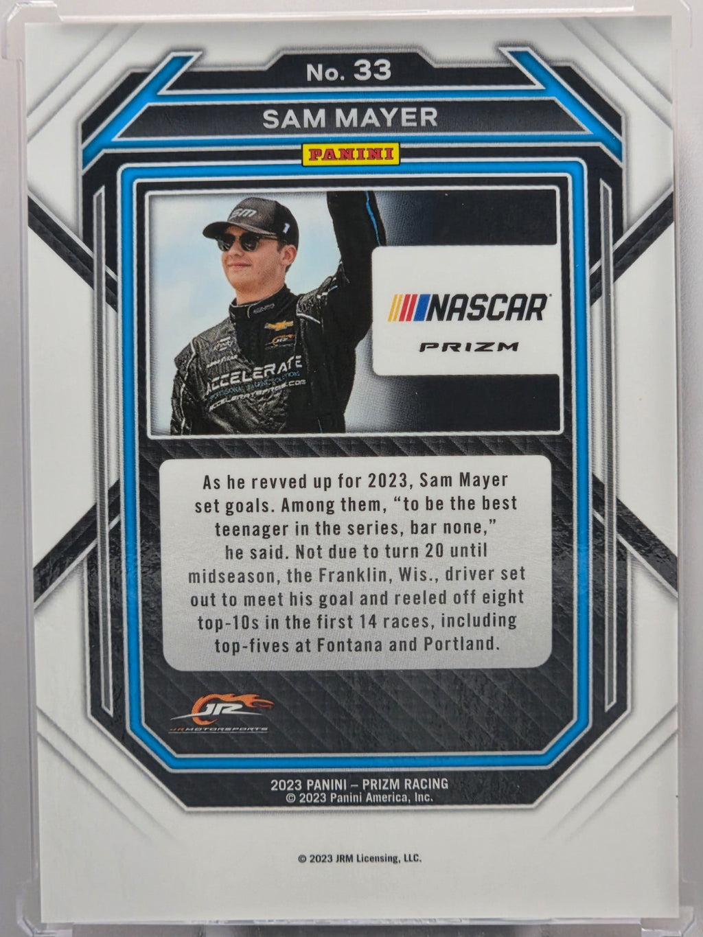 2023 Prizm Racing - Sam Mayer - Reactive Orange - #33 - Buy 3 Get 1 Free!