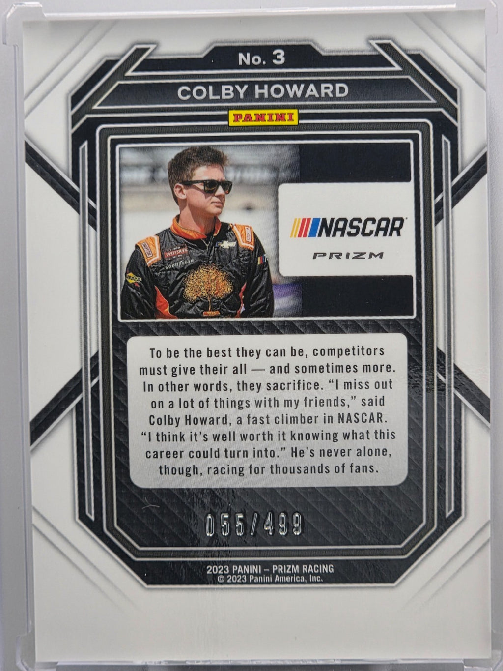 2023 Prizm Racing - Colby Howard - Blue /499 - #3 - Buy 3 Get 1 Free!!