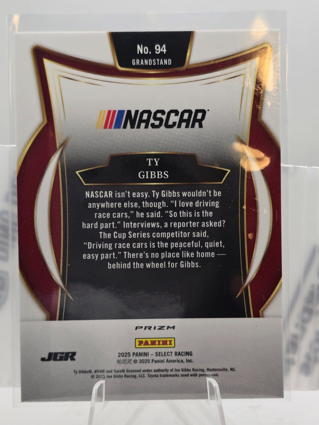 2025 Select Nascar Racing - #94 Ty Gibbs - Grandstand - Holo