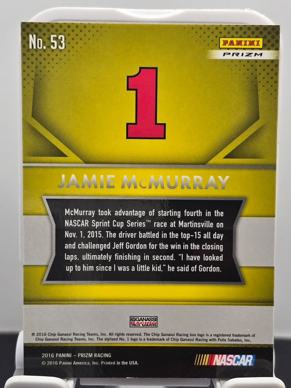 2016 Prizm Racing - #53 Jamie McMurray - Red, White & Blue Prizm