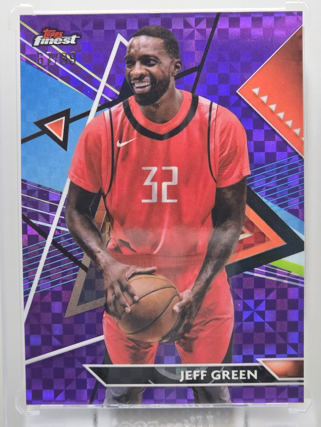 2023-24 Topps Finest- Jeff Green - Purple Checkerboard /99 - #123