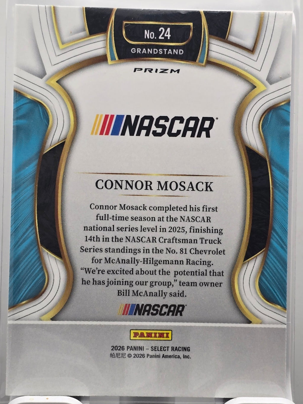2026 Select Racing - #24 Connor Mosack - Grandstand - Silver SP