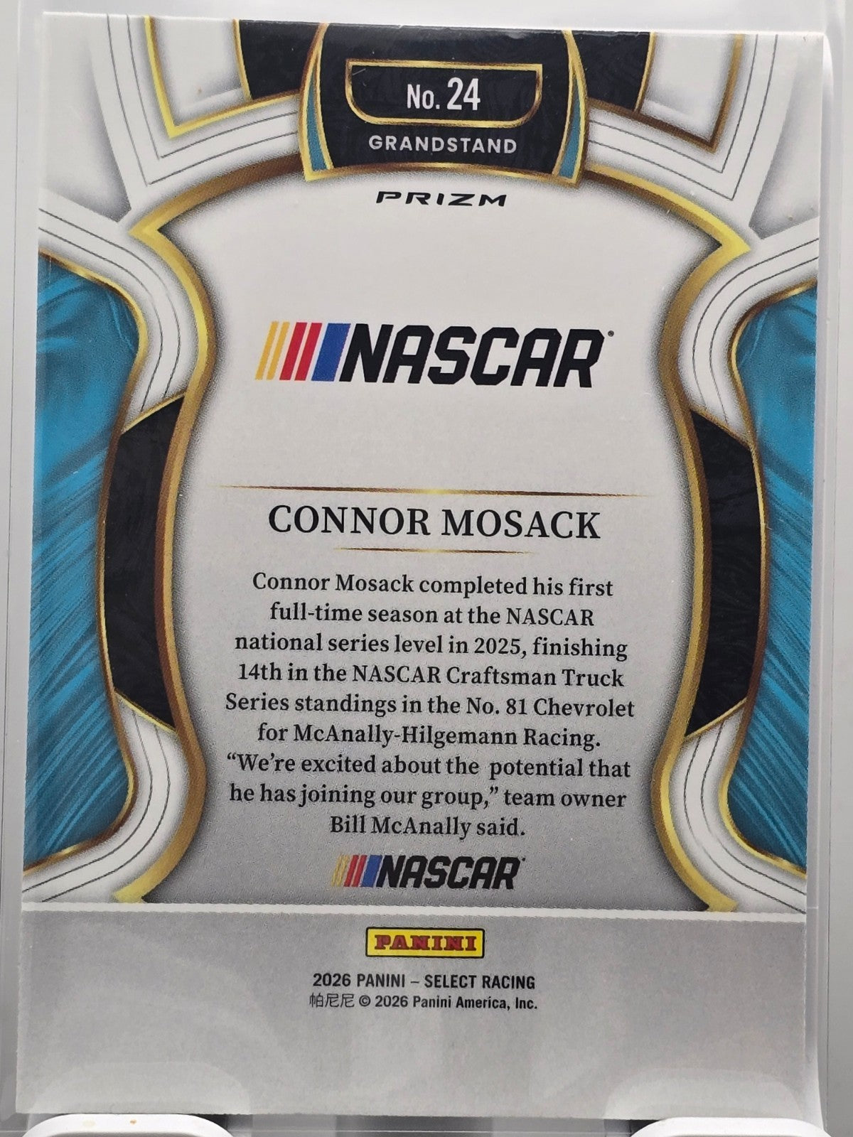2026 Select Racing - #24 Connor Mosack - Grandstand - Silver SP