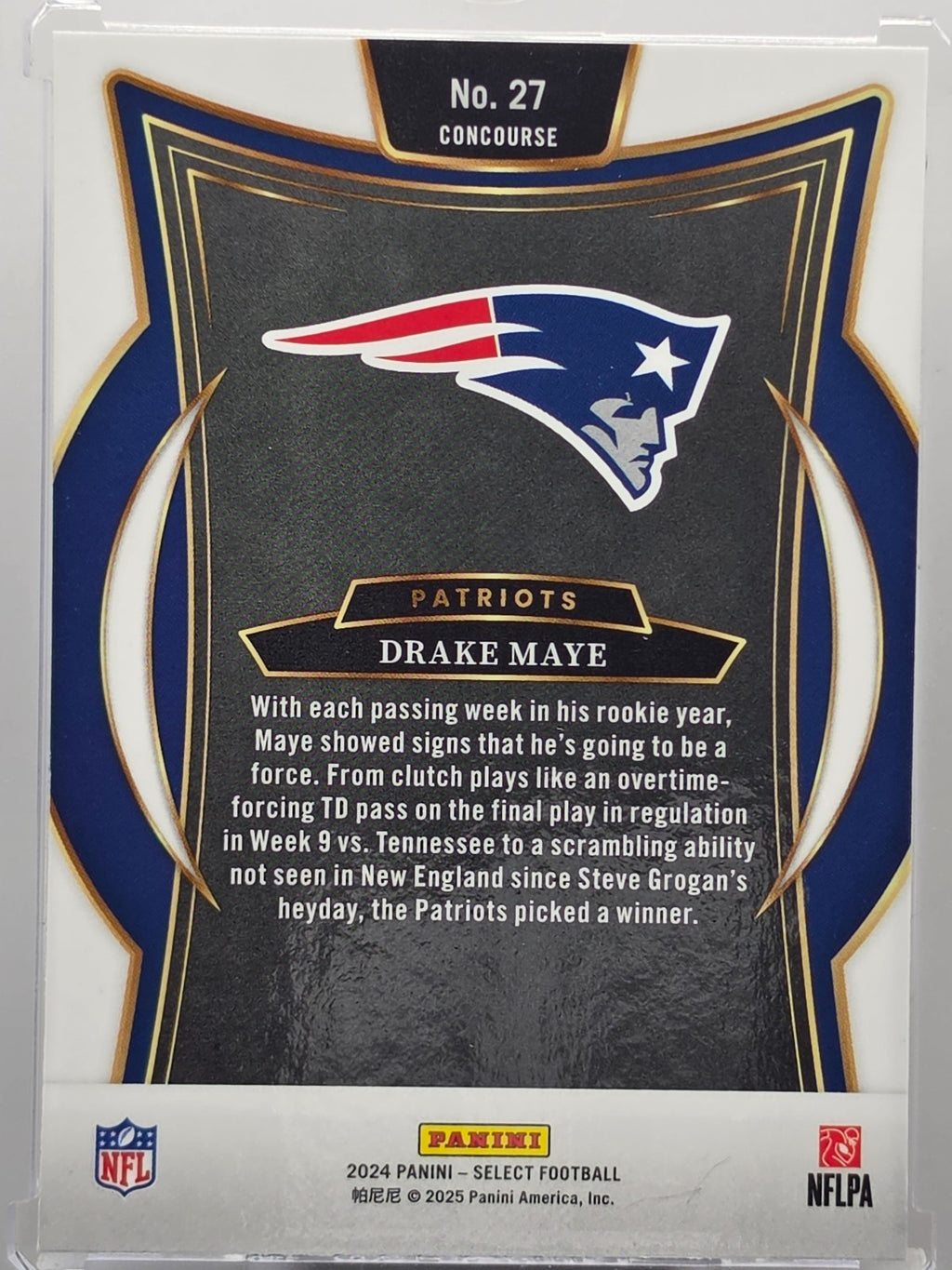2024 Panini Select - Drake Maye (RC) - Base - #27