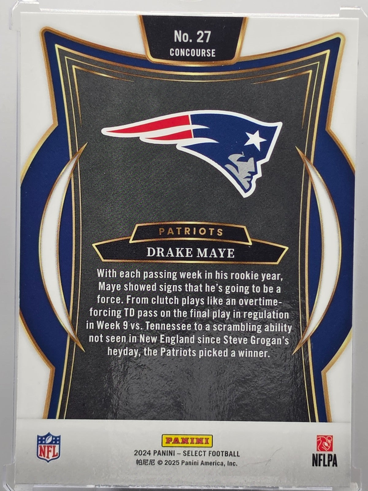 2024 Panini Select - Drake Maye (RC) - Base - #27