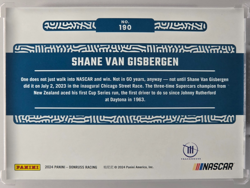 2024 Panini Donruss - Shane Van Gisbergen - Red /299 - #190 - Buy 3 Get 1